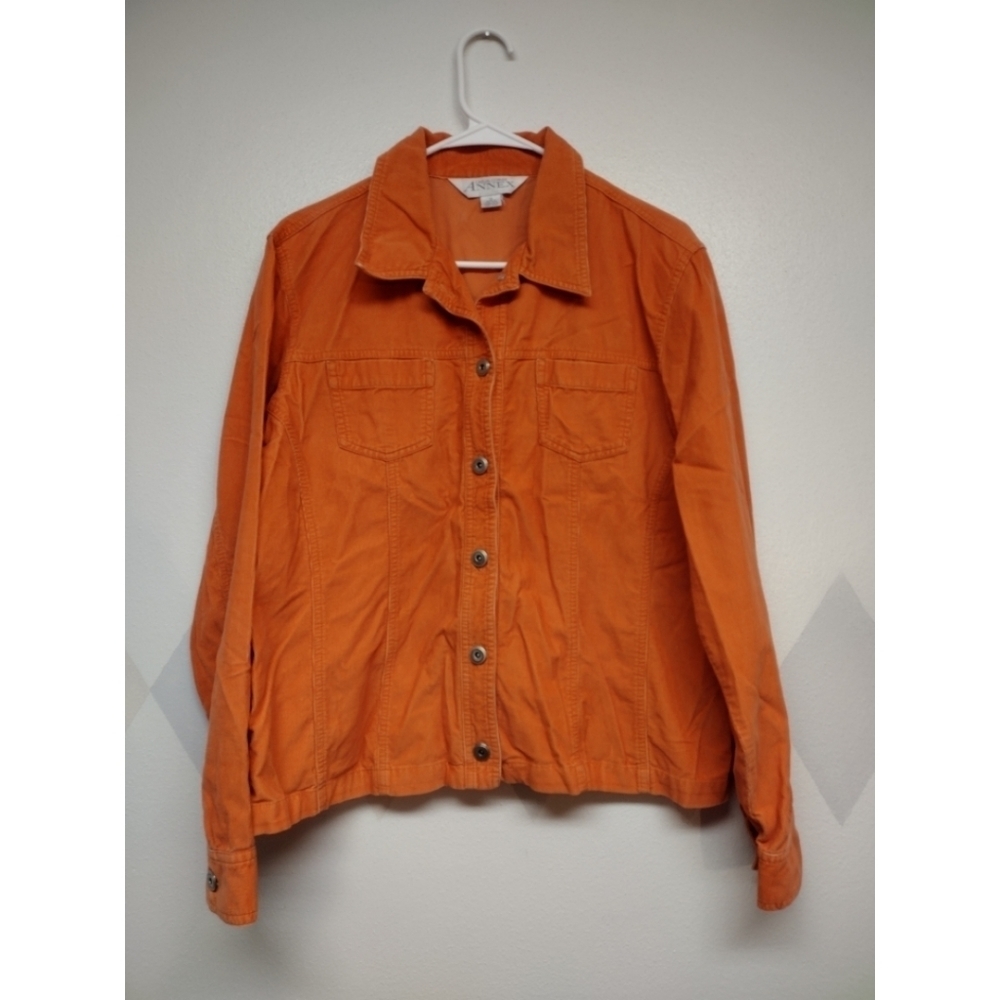 Casual Corner Annex orange corduroy jacket - Picture 1 of 10